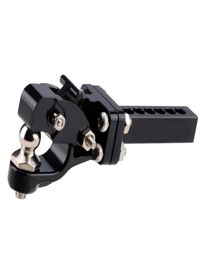 DJX CNC Aluminum Tow Trailer Hook Hitch Receiver for 1:10 RC Crawler Car Traxxas TRX4 Axial SCX10 90046 90047 (Black) - Image 1